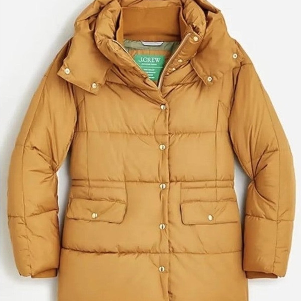 J. Crew Women's Camel Puffer Jacket
